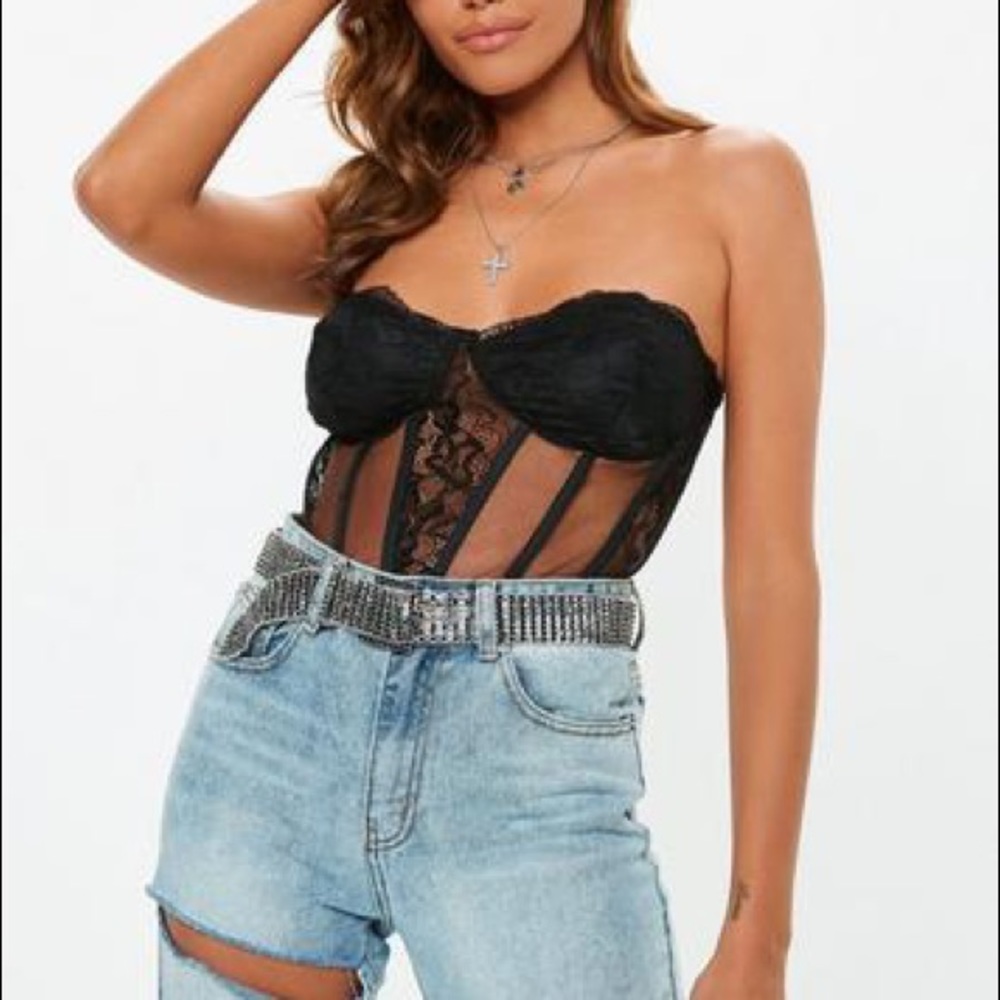 Missguided Lace Bustier Bralet